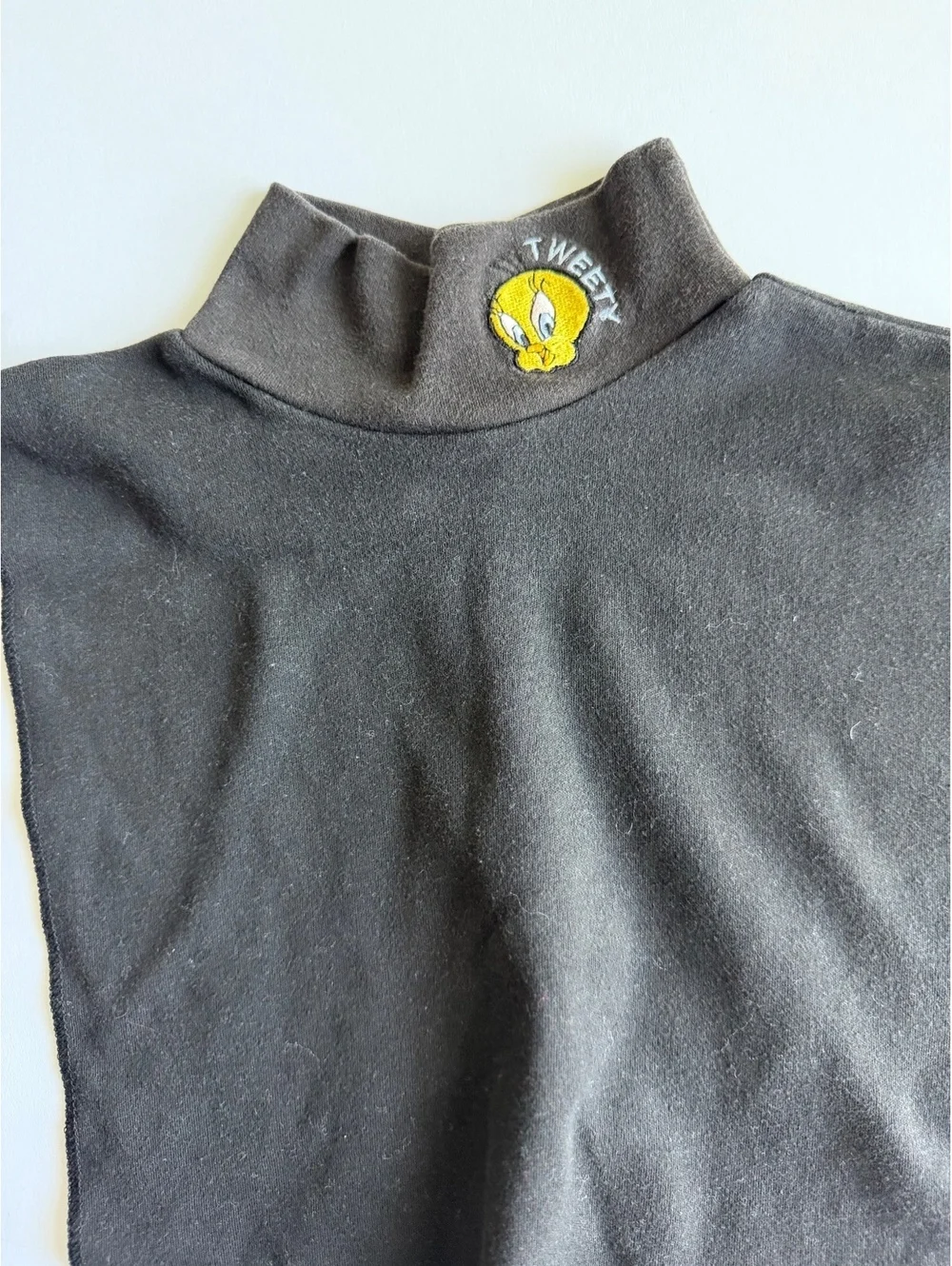 Kids Vintage 1998 Looney Tunes Tweety Bird Mock-Neck Collar Dickey Set